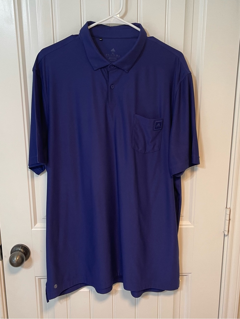 Adidas Golf Men's XL Purple Short Sleeve Pocket Polo Shirt Performance - Picture 2 of 9